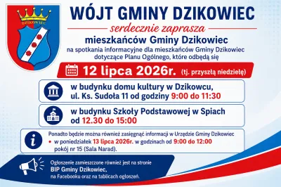 zdjęcie do artykułu: Spotkania informacyjne dotyczące Planu Ogólnego