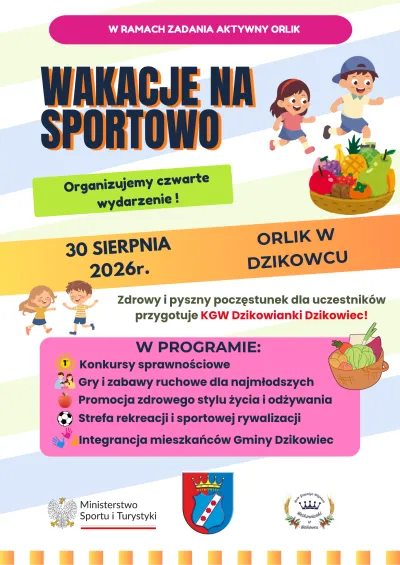 zdjęcie do artykułu: Wakacje na sportowo – czwarte wydarzenie w ramach programu „Aktywny Orlik”!