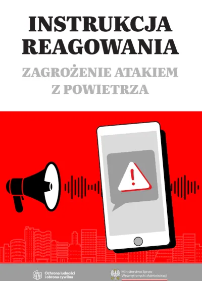 zdjęcie do artykułu: MSWiA publikuje instrukcję reagowania podczas zagrożenia atakiem z powietrza
