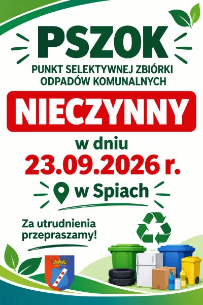  zdjęcie do artykułu PSZOK W Spiach - ważna informacja