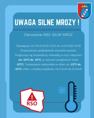  zdjęcie do artykułu UWAGA: OSTRZEŻENIE PRZED SILNYM MROZEM!