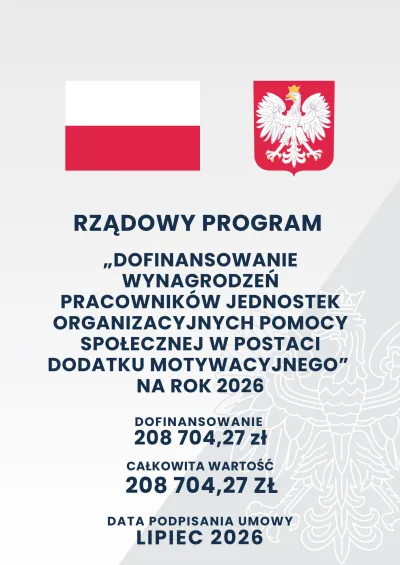 zdjęcie do artykułu: Dofinansowanie wynagrodzeń pracowników jednostek organizacyjnych pomocy społecznej w postaci dodatku motywacyjnego na lata 2024-2027