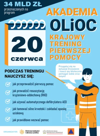 zdjęcie do artykułu: Krajowy Trening Pierwszej Pomocy Akademii Ochrony Ludności i Obrony Cywilnej na terenie Gminy Dzikowiec
