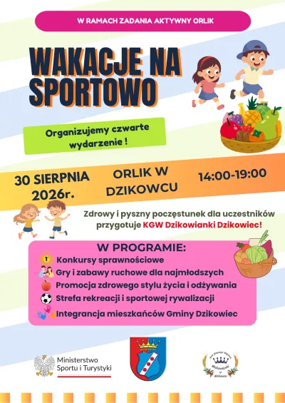  zdjęcie do artykułu Wakacje na sportowo – czwarte wydarzenie w ramach programu „Aktywny Orlik”!