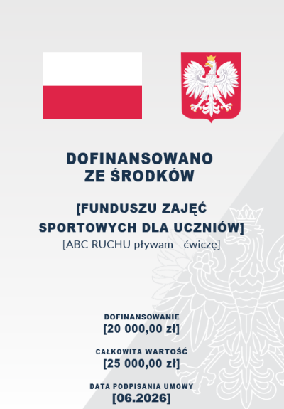 Plakat Dofinasowano ze srodkow