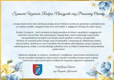 zdjęcie do artykułu: Zakończenie roku szkolnego