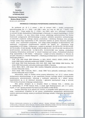 INFORMACJA O WSZCZĘCIU POSTĘPOWANIA ADMINISTRACYJNEGO