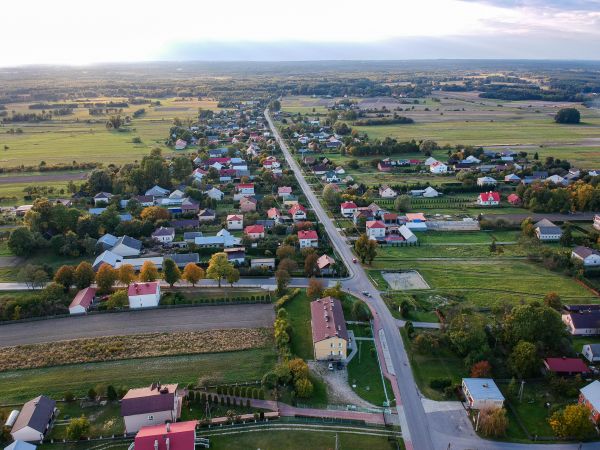 Miejscowość Lipnica z lotu ptaka