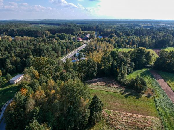 Widok na miejscowość Kopcie z lotu ptaka