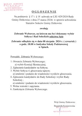 zdjęcie do
														 artykułu: Zebranie Wyborcze Sołectwa Spie