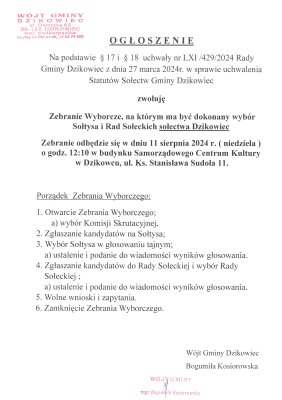 zdjęcie do
														 artykułu: Zebranie Wyborcze Sołectwa Dzikowiec