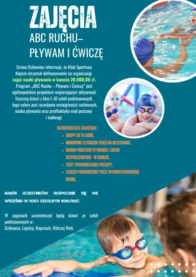  zdjęcie do artykułu Zajęcia ABC RUCHU– PŁYWAM I ĆWICZĘ