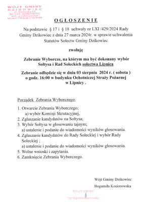 zdjęcie do
														 artykułu: Zebranie Wyborcze Sołectwa Lipnica