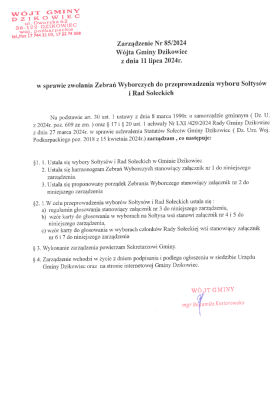 zdjęcie do
														 artykułu: Zebrania Wyborcze do przeprowadzenia wyborów Sołtysa i Rad Sołeckich na terenie gminy Dzikowiec