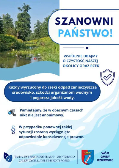 zdjęcie do artykułu Wspólnie dbajmy o czystość naszej okolicy i rzek