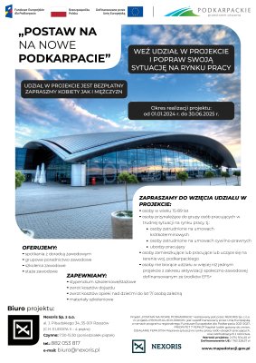 zdjęcie do
														 artykułu: POSTAW NA NOWE PODKARPACIE