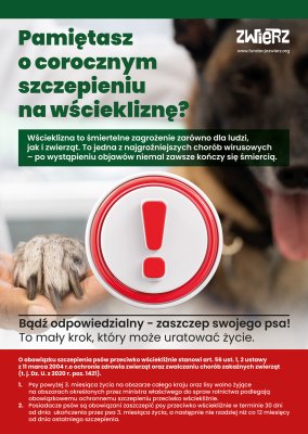 zdjęcie do
														 artykułu: Wścieklizna - śmiertelne zagrożenie dla ludzi i zwierząt.