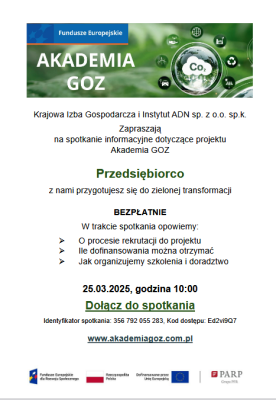 zdjęcie do
														 artykułu: Projekt Akademia GOZ Szkolenia i Doradztwo dla Przedsiębiorców