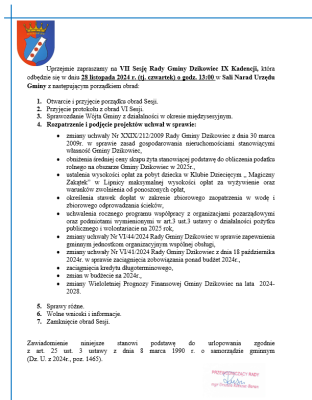zdjęcie do
														 artykułu: VII Sesja Rady Gminy Dzikowiec IX Kadencji
