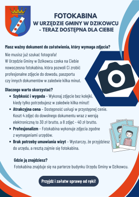 zdjęcie do
														 artykułu: Fotokabina w Urzędzie Gminy Dzikowiec