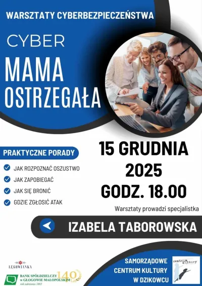 zdjęcie do
														 artykułu: Warsztaty cyberbezpieczeństwa pt. Cyber Mama Ostrzegała.