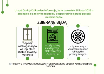 Plakat zbi&oacute;rka odpad&oacute;w