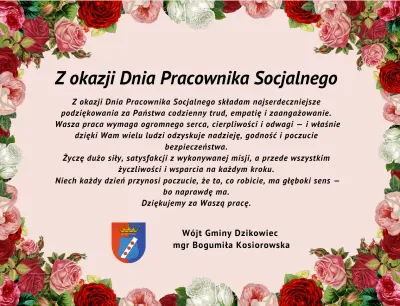 zdjęcie do
														 artykułu: Życzenia z okazji Dnia Pracownika Socjalnego