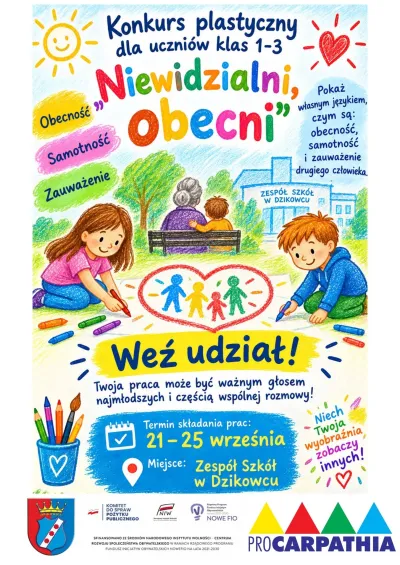  zdjęcie do artykułu „Niewidzialni, ale obecni” – zapraszamy naszych uczniów do udziału w konkursie plastycznym!