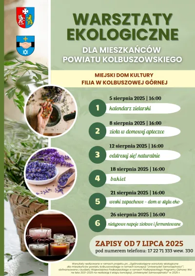 zdjęcie do
														 artykułu: Gmina Kolbuszowa zaprasza do udziału w warsztatach ekologicznych!